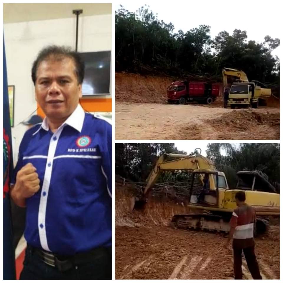 Ketua SPSI Riau Laporkan Perusak Lahan di Danau Buatan ke Polda Riaui