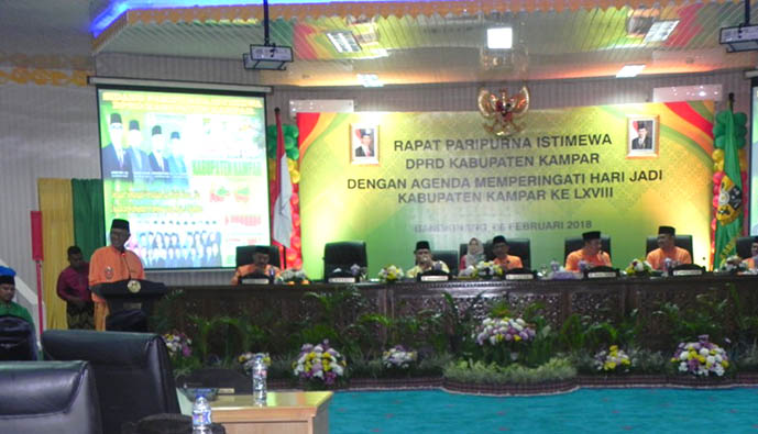 Dewan Gelar Rapat Paripurna Istimewa HUT Kabupaten Kampar ke-68i