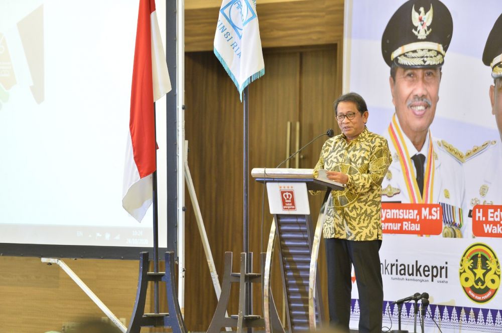 Sekdaprov Riau Buka Musprov IV DPP Apindo Riaui