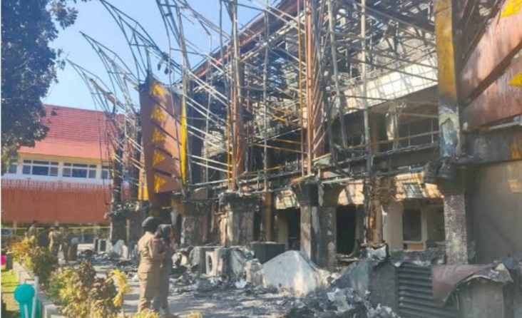 Gedung MPP Yang Terbakar Segera Dirubuhkan, Pengerjaan Butuh Waktu 4 Bulani